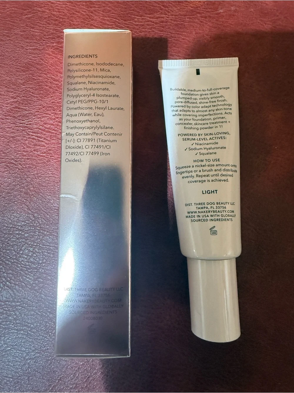 Nakery Beauty Skip the Line Plumping Velvet Liquid Foundation Medium 1.01 oz